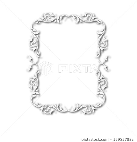 Vintage Ornamental Frame Elegant  Border on a white background, JPG, 300 dpi 139537882