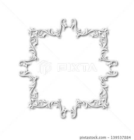 Vintage Ornamental Frame Elegant  Border on a white background, JPG, 300 dpi 139537884