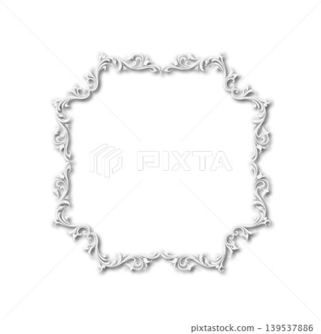 Vintage Ornamental Frame Elegant  Border on a white background, JPG, 300 dpi 139537886