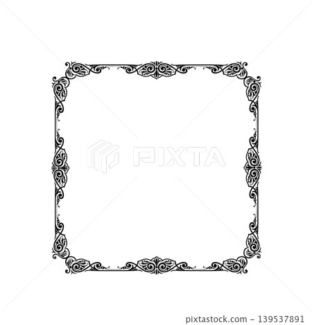 Vintage Ornamental Frame Elegant Border on a white background, JPG, 300 dpi Vintage Ornamental Frame Elegant Border on a white background, JPG, 300 dpi 139537891
