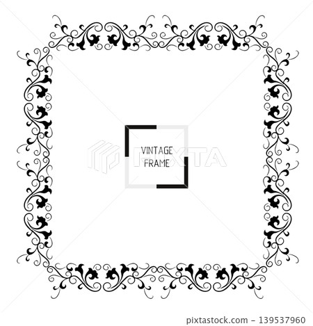Vintage Ornamental Frame Elegant Border on a white background, JPG, 300 dpi Vintage Ornamental Frame Elegant Border on a white background, JPG, 300 dpi 139537960