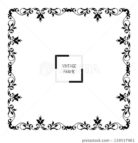 Vintage Ornamental Frame Elegant Border on a white background, JPG, 300 dpi Vintage Ornamental Frame Elegant Border on a white background, JPG, 300 dpi 139537961