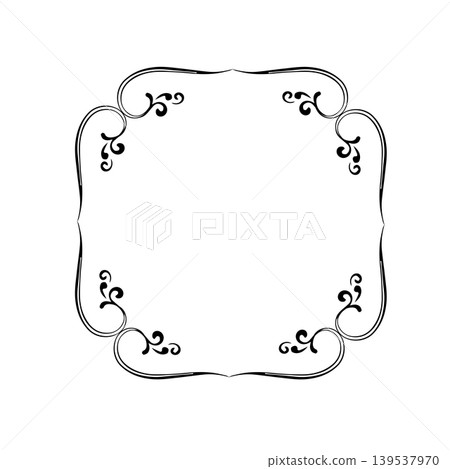 Vintage Ornamental Frame Elegant Border on a white background, JPG, 300 dpi Vintage Ornamental Frame Elegant Border on a white background, JPG, 300 dpi 139537970