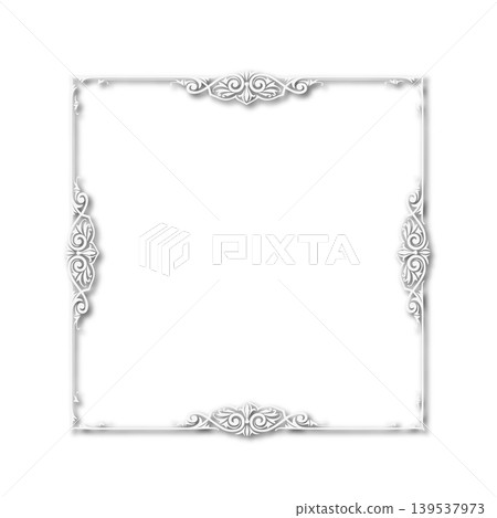Vintage Ornamental Frame Elegant Border on a white background, JPG, 300 dpi Vintage Ornamental Frame Elegant Border on a white background, JPG, 300 dpi 139537973