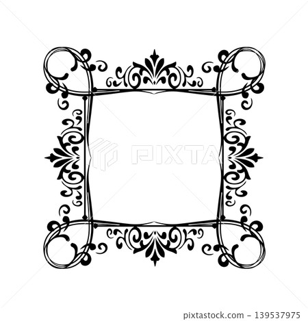 Vintage Ornamental Frame Elegant Border on a white background, JPG, 300 dpi Vintage Ornamental Frame Elegant Border on a white background, JPG, 300 dpi 139537975