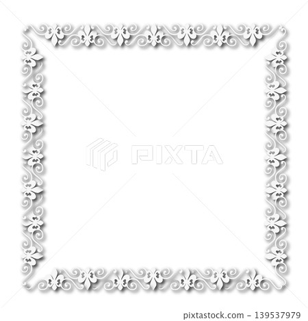 Vintage Ornamental Frame Elegant  Border on a white background, JPG, 300 dpi 139537979