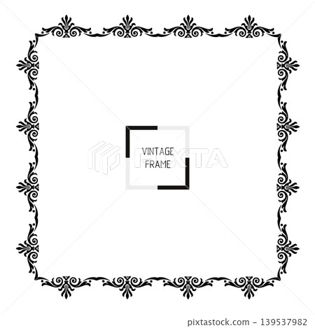 Vintage Ornamental Frame Elegant Border on a white background, JPG, 300 dpi Vintage Ornamental Frame Elegant Border on a white background, JPG, 300 dpi 139537982