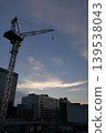 A crane in the sunset (vertical) 139538043