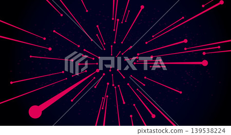 Abstract radial burst of red lines from dark center with abstract background Abstract radial burst of red lines from dark center with abstract background 139538224