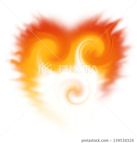 Abstract burning fire heart illustration with warm orange and yellow flames for romantic passion concept Abstract burning fire heart illustration with warm orange and yellow flames for romantic passion concept 139538328