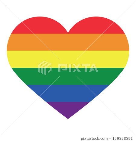 Hearts with LGBT pride colors Hearts with LGBT pride colors 139538591