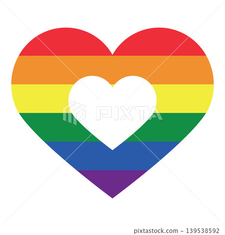 Hearts with LGBT pride colors Hearts with LGBT pride colors 139538592