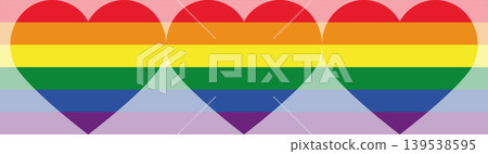 Hearts with LGBT pride colors Hearts with LGBT pride colors 139538595