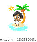 A girl in a swimsuit at a beach resort 139539061