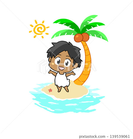 海灘度假村裡一個穿著泳衣的女孩 海灘度假村裡一個穿著泳衣的女孩 139539061