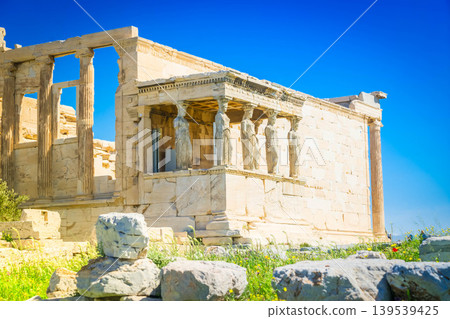 Erechtheion temple in Acropolis of Athens Erechtheion temple in Acropolis of Athens 139539425