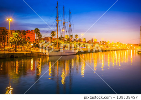 Port Vell and embankment of Barcelona Port Vell and embankment of Barcelona 139539457