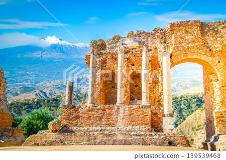 Taormina ancient amphitheatre, Sicily Italy 139539468