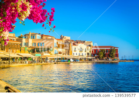 venetian habour of Chania, Crete, Greece venetian habour of Chania, Crete, Greece 139539577