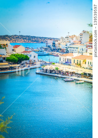 harbour of Agios Nikolaos, Crete, Greece harbour of Agios Nikolaos, Crete, Greece 139539597
