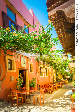 cosy street of Rethymno, Crete, Greece cosy street of Rethymno, Crete, Greece 139539601