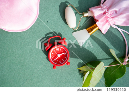 spring flowers with sleeping mask, sleep-wake disorders 139539630