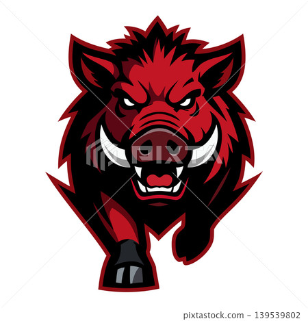 boar full body mascot logo design vector template boar full body mascot logo design vector template 139539802