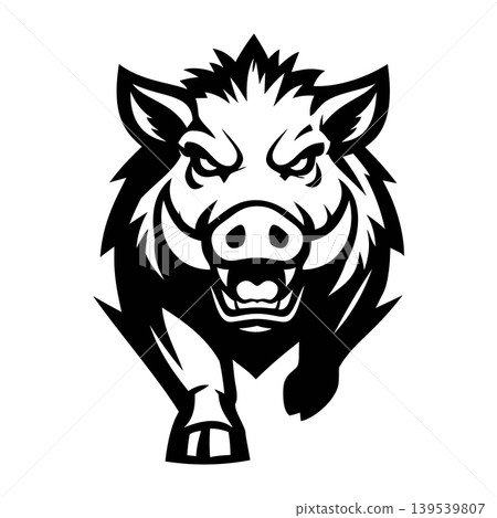 boar full body mascot logo design vector template boar full body mascot logo design vector template 139539807
