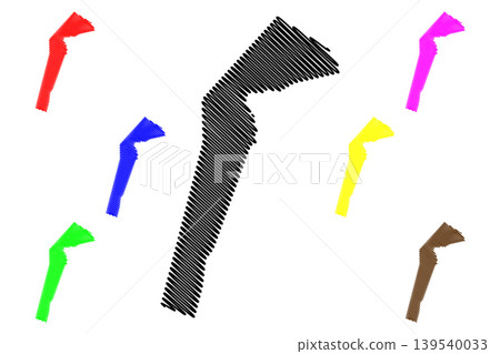 South-East District (Districts of Botswana, Republic of Botswana) map vector illustration, scribble sketch South East map South-East District (Districts of Botswana, Republic of Botswana) map vector illustration, scribble sketch South East map 139540033