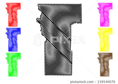 Hinsdale County, Colorado (U.S. county, United States of America,USA, U.S., US) map vector illustration, scribble sketch Hinsdale map 139540070