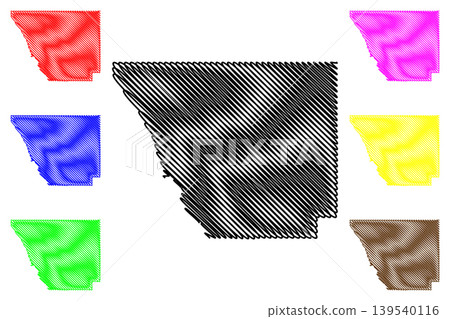 Larimer County, Colorado (U.S. county, United States of America,USA, U.S., US) map vector illustration, scribble sketch Larimer map 139540116