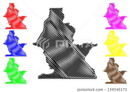 Centro Sur (Republic of Equatorial Guinea, Provinces of Equatorial Guinea) map vector illustration, scribble sketch Centro Sur Province map Centro Sur (Republic of Equatorial Guinea, Provinces of Equatorial Guinea) map vector illustration, scribble sketch Centro Sur Province map 139540173