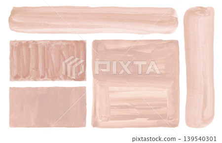 Collection of Hand Painted Watercolor Brush Stroke Rectangles and Banners in Soft Pastel Blush Rose Pink Tones on White Background for Elegant Feminine Design Collection of Hand Painted Watercolor Brush Stroke Rectangles and Banners in Soft Pastel Blush Rose Pink Tones on White Background for Elegant Feminine Design 139540301
