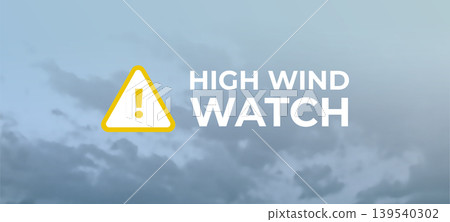 High Wind Watch Warning Yellow Caution Sign Floating Against Dramatic Red Orange Stormy Sky High Wind Watch Warning Yellow Caution Sign Floating Against Dramatic Red Orange Stormy Sky 139540302