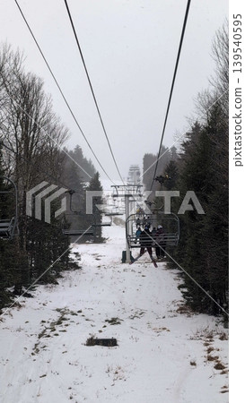 Skiing at Snowshoe Mountain West Virginia Fresh Groomed Snow and Winter Slopes 139540595