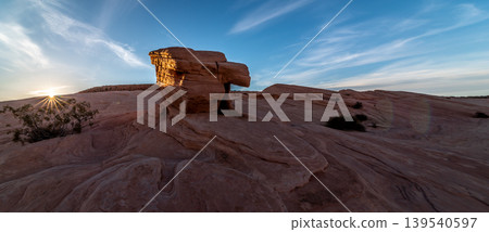 Valley of Fire Nevada Unique Sandstone Formation with Natural Hollow and Wind Sculpted Rock Valley of Fire Nevada Unique Sandstone Formation with Natural Hollow and Wind Sculpted Rock 139540597