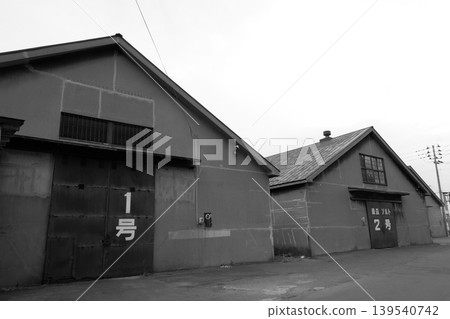 Old warehouses on the pier 139540742