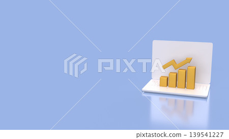Online Business Growth Analytics Concept 3d render. Online Business Growth Analytics Concept 3d render. 139541227