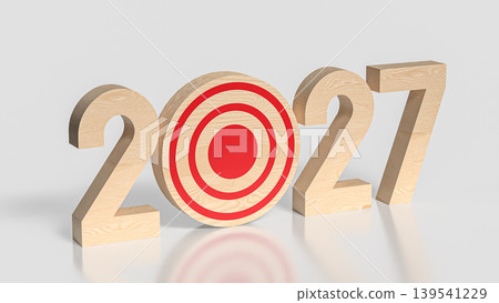 Visionary Target Goals for 2027 3d render. 139541229