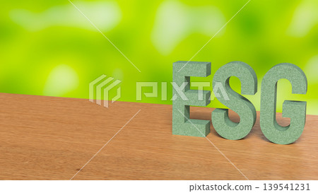 Sustainable ESG Business Strategy Concept 3d render. Sustainable ESG Business Strategy Concept 3d render. 139541231