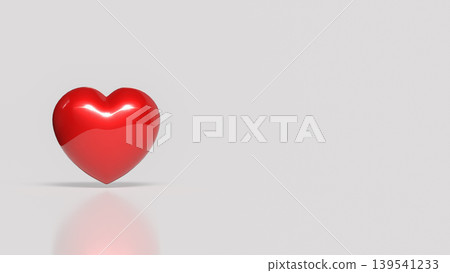 Glossy Red Heart Love Symbol 3d render. Glossy Red Heart Love Symbol 3d render. 139541233
