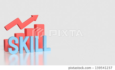 Skill Development Growth Strategy Concept 3d render. 139541237