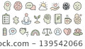 Psychology and mental health. Vector collection of doodle icons 139542066