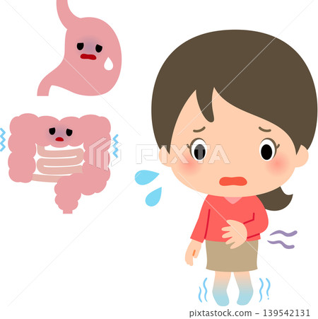 一名女子因腳部冰冷而引發胃腸道疾病。 139542131