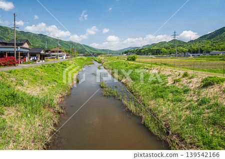 The Oura River, a clear stream flowing through Lake Biwa, Nishi-Asai-cho, Nagahama City, Shiga Prefecture The Oura River, a clear stream flowing through Lake Biwa, Nishi-Asai-cho, Nagahama City, Shiga Prefecture 139542166