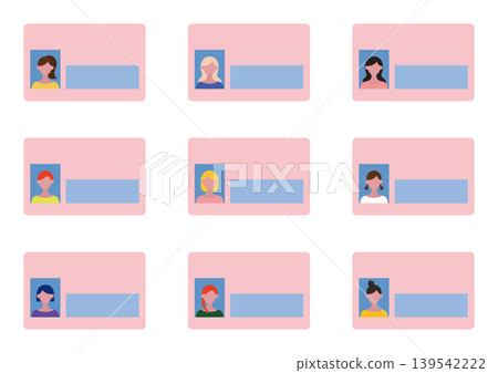 Vector illustration set for My Number Card Vector illustration set for My Number Card 139542222