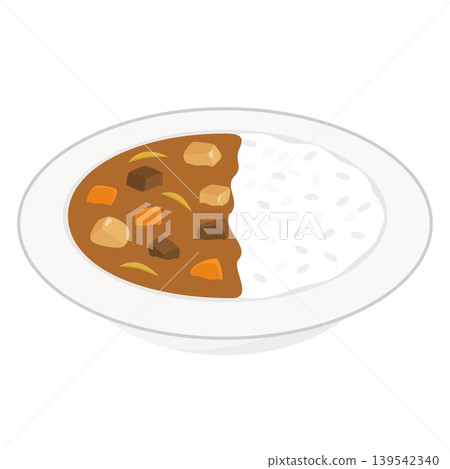 咖哩飯插圖/圖標 咖哩飯插圖/圖標 139542340