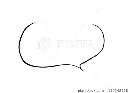 Hand-drawn style rough speech bubble frame material | Simple line drawings and cute monochrome message designs Hand-drawn style rough speech bubble frame material | Simple line drawings and cute monochrome message designs 139542368