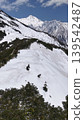 Aerial view of the Northern Alps mountain range 139542487