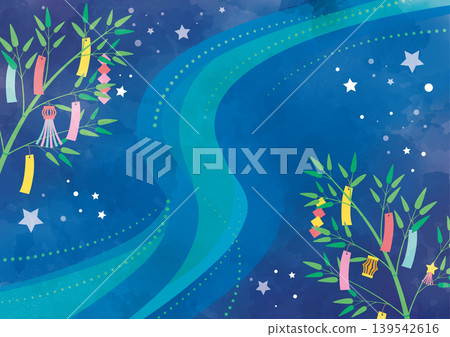 Tanabata design background Tanabata design background 139542616